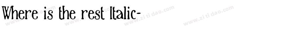 Where is the rest Italic字体转换